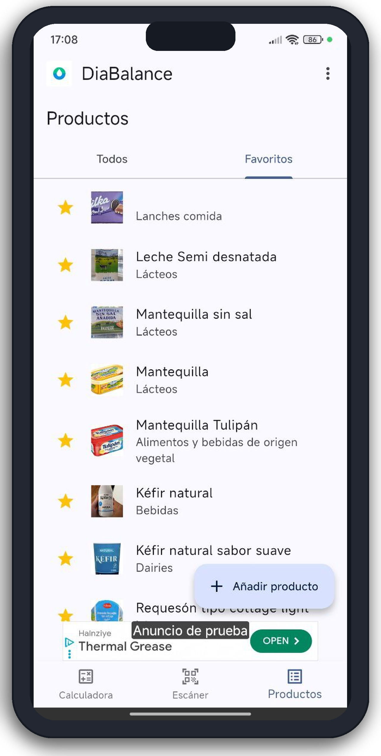 App screen